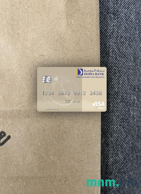 Qatar Doha bank visa obciążyć card wygląd fotograficzny skan PSD + zdjęcie